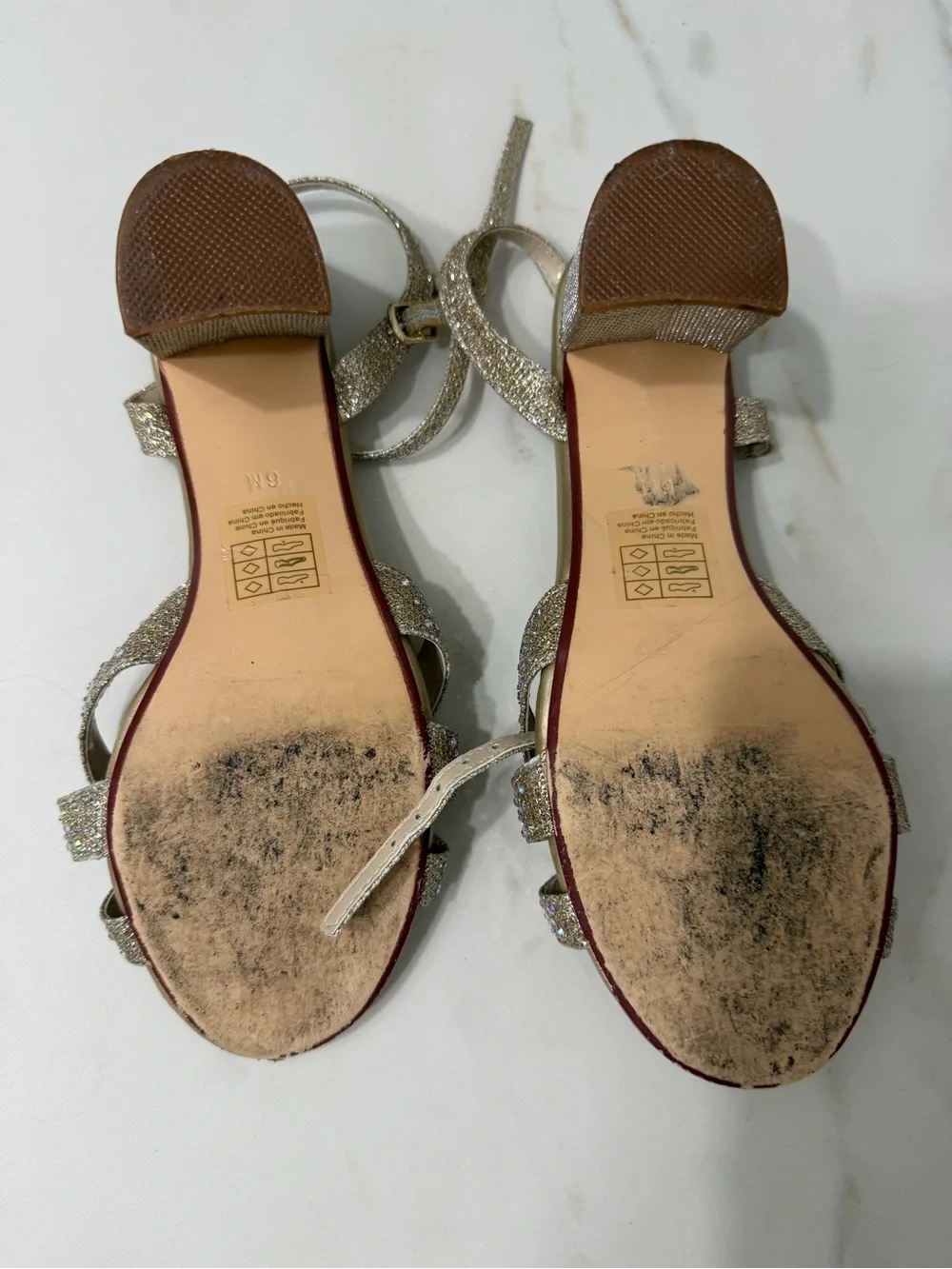 Benjamin Walk Glitter Strap Dress Sandals - Gold 6M kids